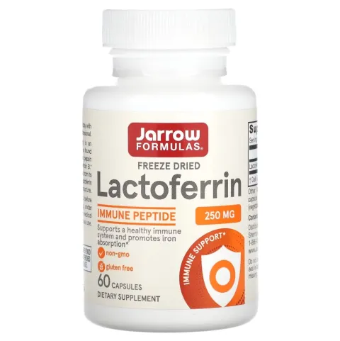 Jarrow Formulas, Лактоферрин, сублимированный, Lactoferrin, 250 мг, 60 капсул
