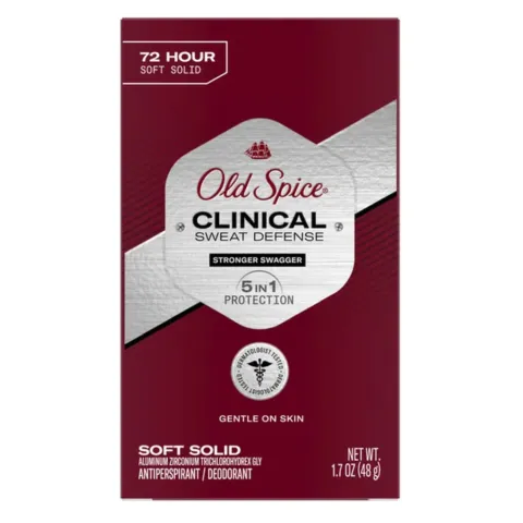 Old Spice, Clinical Sweat Defense, дезодорант-антиперспирант для мужчин, 72 часа, 48 г