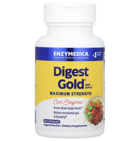 Enzymedica, Digest Gold с ATPro, добавка с пищеварительными ферментами, 90 капсул