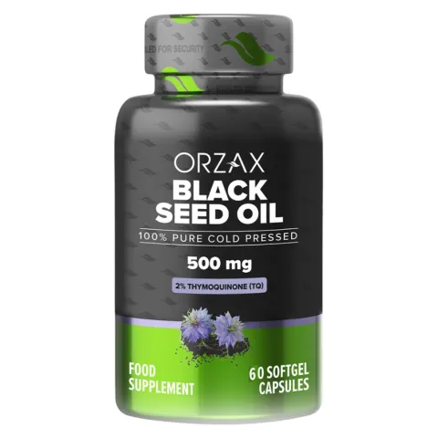 Orzax, Black Seed oil, Масло черного тмина, 500 мг, 60 капсул