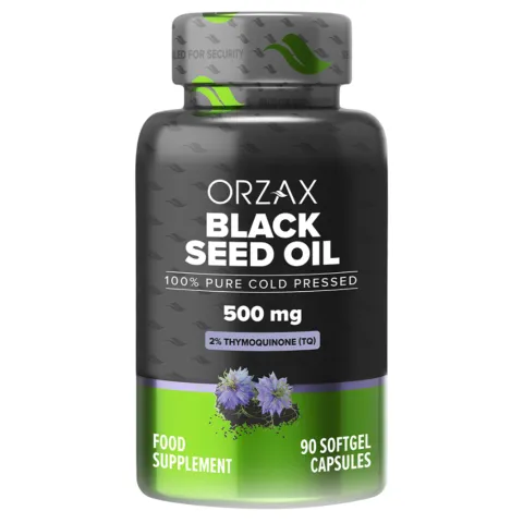 Orzax, Black Seed oil, Масло черного тмина, 500 мг, 90 капсул