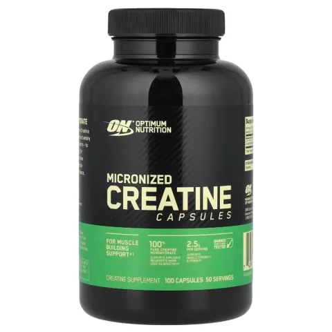 Optimum Nutrition, Creatine, микронизированный креатин в капсулах, 100 капсул