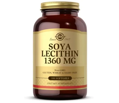 Solgar, Соевый лецитин, Soya Lecithin, 1360 мг, 100 капсул