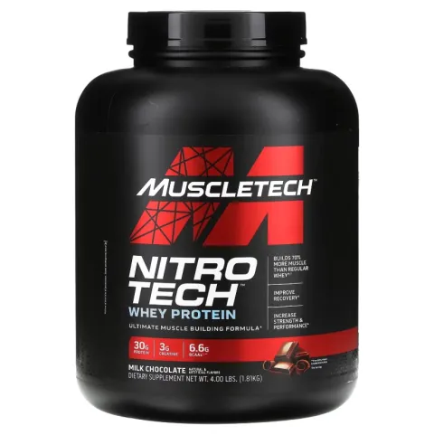 MuscleTech, Nitro-Tech, сывороточный протеин, со вкусом молочного шоколада, 1,81 кг