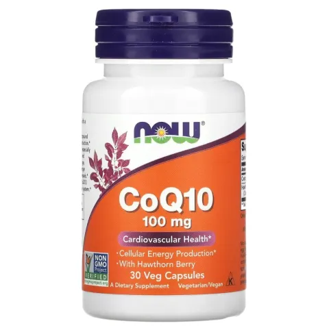 NOW Foods, коэнзим CoQ10 100 мг, 30 растительных капсул
