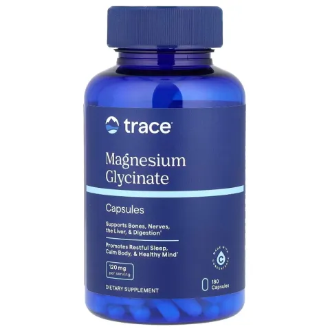 Trace, Magniy Glitsinat, 120 mg, 180 kapsula