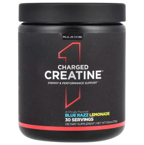 Rule One, Charged Creatine, креатин, лимонад с голубой малиной, 270 г