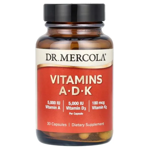 Dr. Mercola, Витамины ADK, 30 капсул