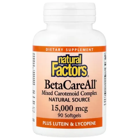 Natural Factors, BetaCareAll, Бета-каротин, 15000 мкг, 90 капсул