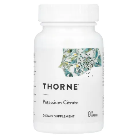 Thorne, Potassium Citrate, Kaliy Sitrat, 90 kapsula