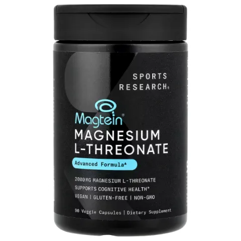 Sports Research, Magnesium L-Threonate, , Л-треонат магния, 90 растительных капсул