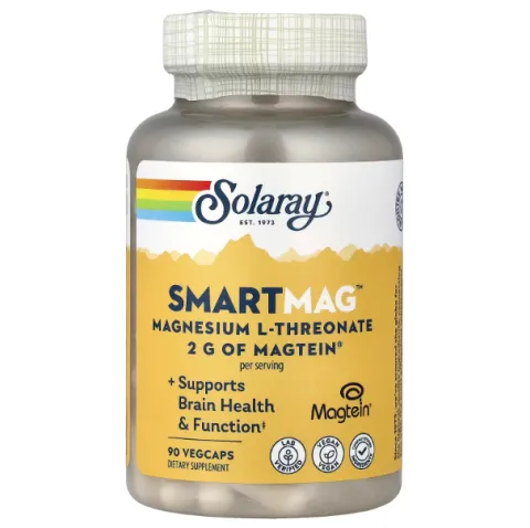 Solaray, Magnesium L-Threonate, Л-треонат магния, 90 растительных капсул