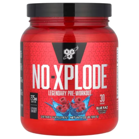 BSN, NO-XPLODE, Pre-Workout, предтренировочный комплекс, со вкусом голубой малины, 555 г