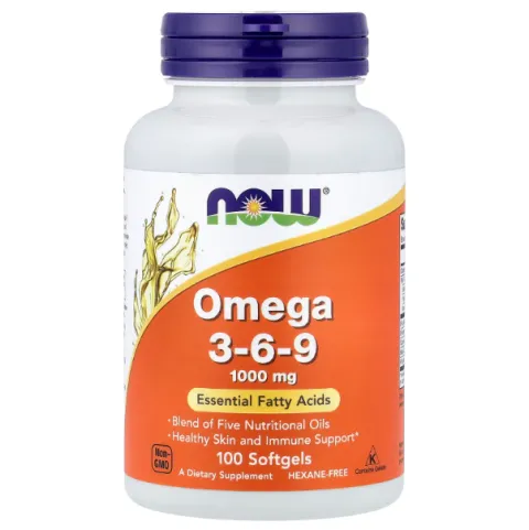 NOW Foods, Omega-3-6-9, Oмега-3-6-9, 100 капсул