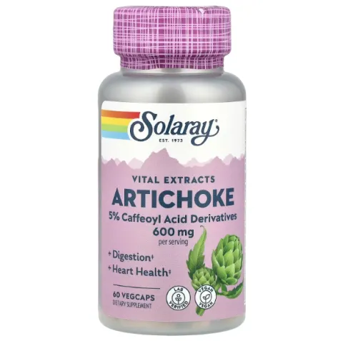 Solaray, Artichoke, артишок, 600 мг, 60 растительных капсул