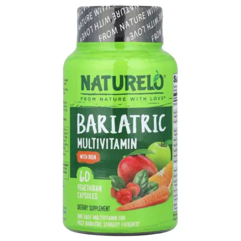 NATURELO, бариатрические мультивитамины с железом, 60 вегетарианских капсул