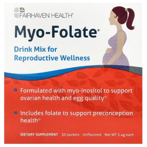 Fairhaven Health, мио-фолат, Myo-folate, 30 пакетиков