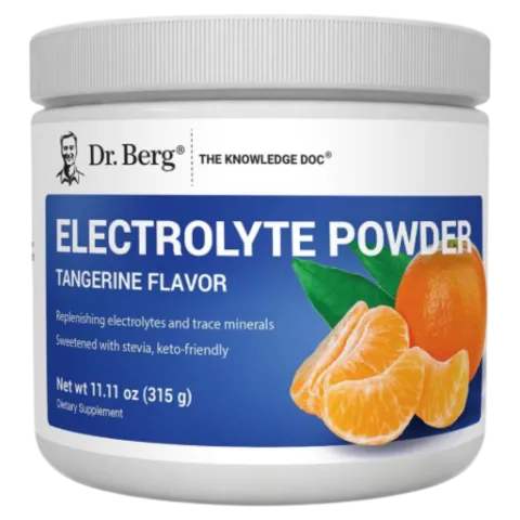 Dr. Berg, Electrolyte Powder, Электролитный порошок, вкус мандарина, 315 г