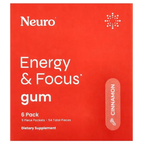 NeuroGum, Energy & Focus, корица, 1 упаковка, 9 шт.