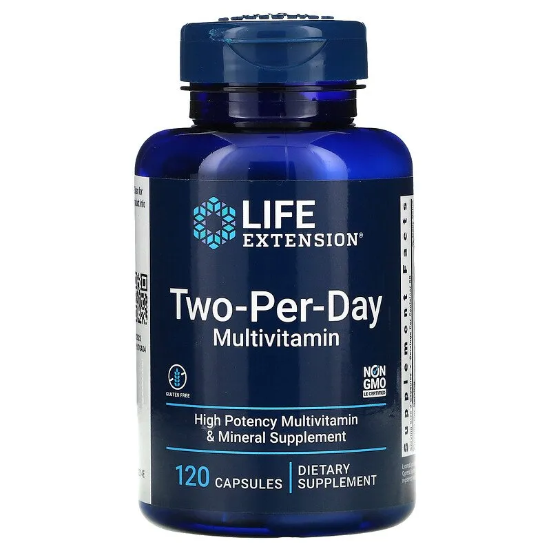 Life Extension, kuniga ikki marta multivitamin, 120 kapsula