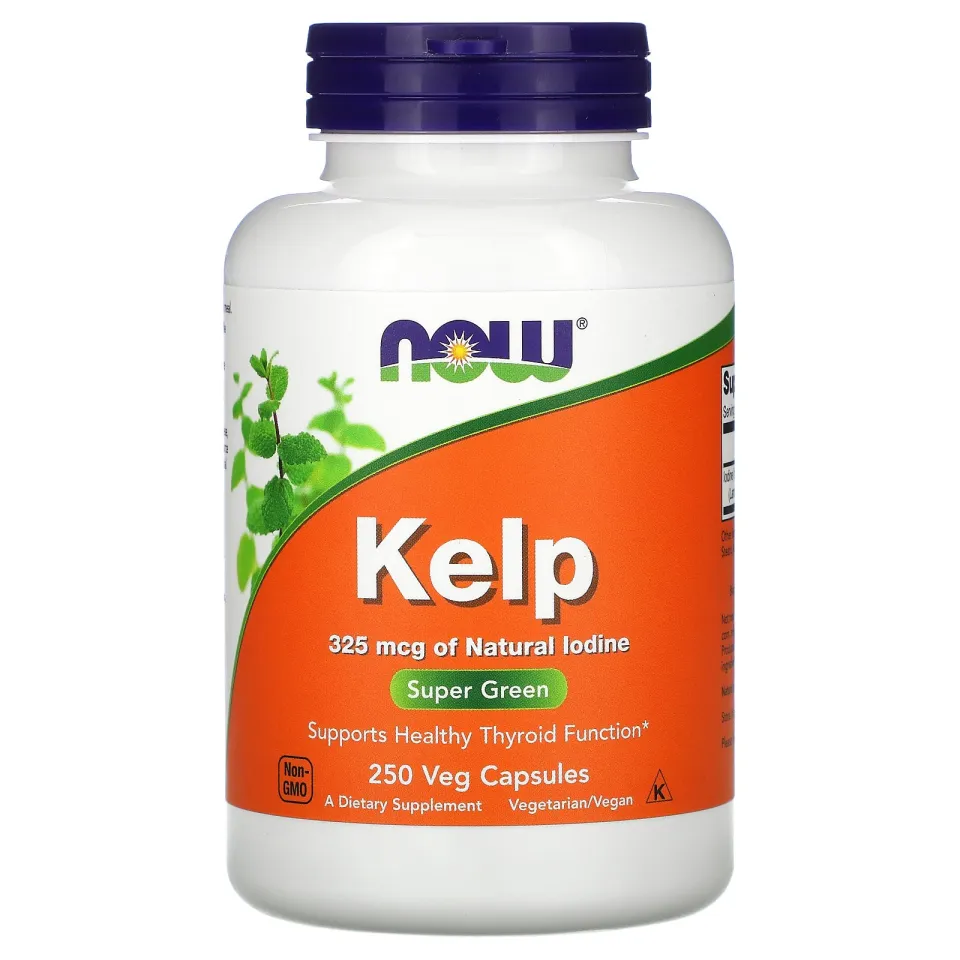 NOW Foods, Kelp, 325 mkg, 250 vegetarian kapsula