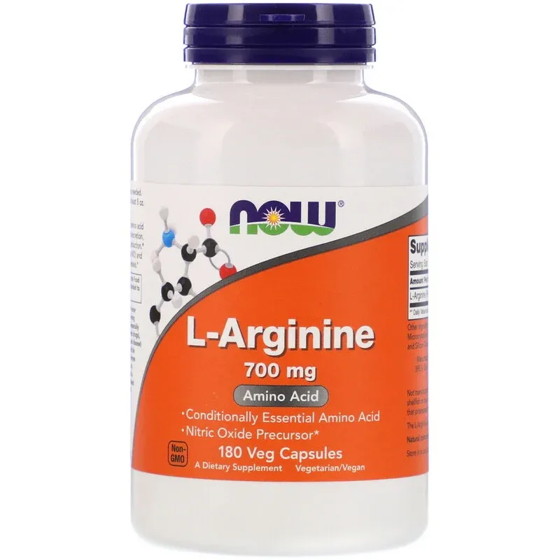 NOW Foods, L-Arginin, 700 mg, 180 vegetarian kapsula