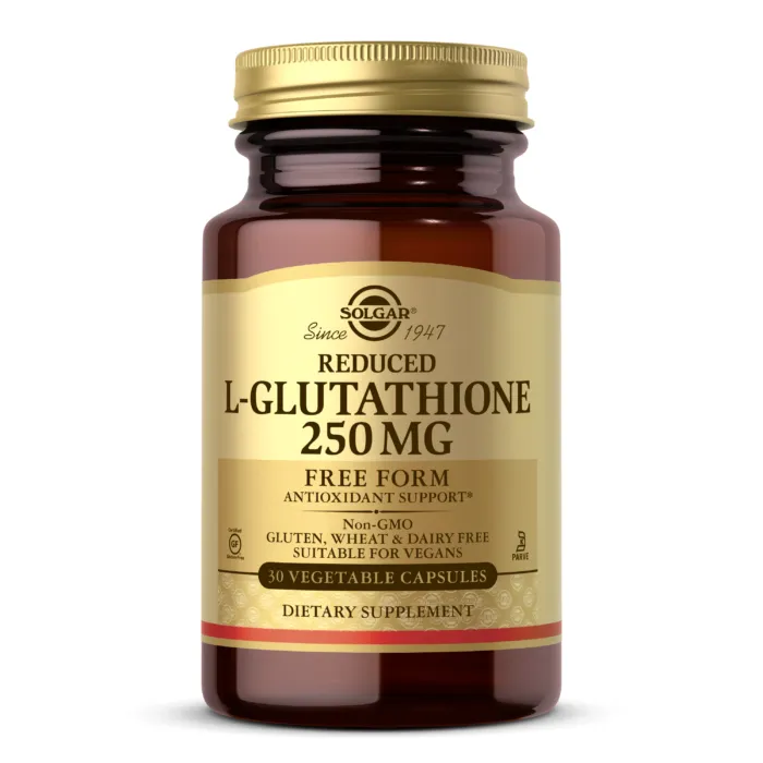 Solgar, Восстановленный L-глутатион, L-Glutathione, 250 мг, 30 капсул