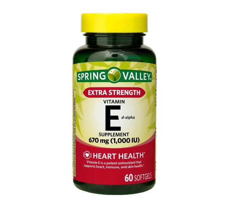 Spring Valley Vitamin E, витамином Е, 670 mg (1000 IU), 60 шт.
