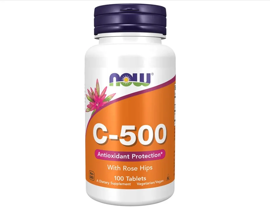 NOW Foods, Vitamin C-500, 100 Tabletka