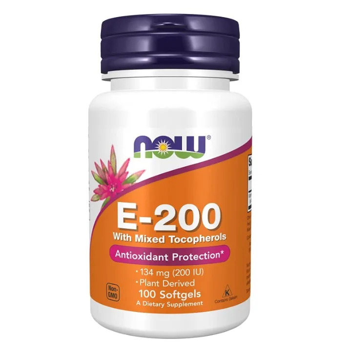 NOW Foods, Vitamin E-200 IU, Витамин E-200 IU, 100 Softgels