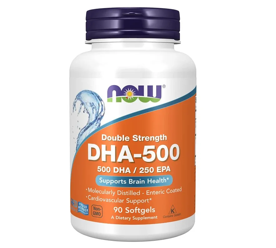 Now Foods, Omega DHA-500 va 250 EPA, 90 yumshoq geleviy kapsula