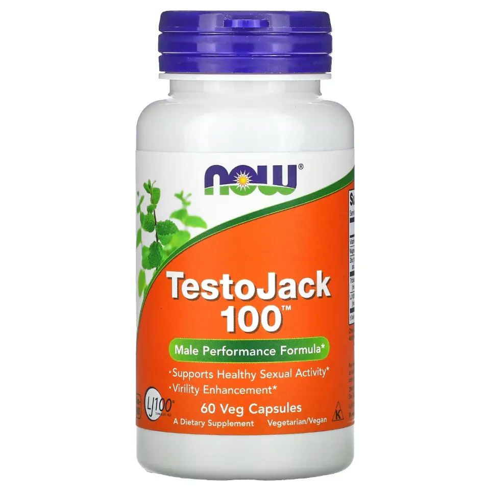 Now Foods, TestoJack 100, 60 вегетарианских капсул