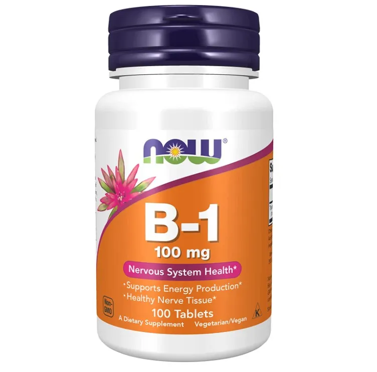 NOW Foods, Vitamin B-1, 100 mg, 100 Tabletka