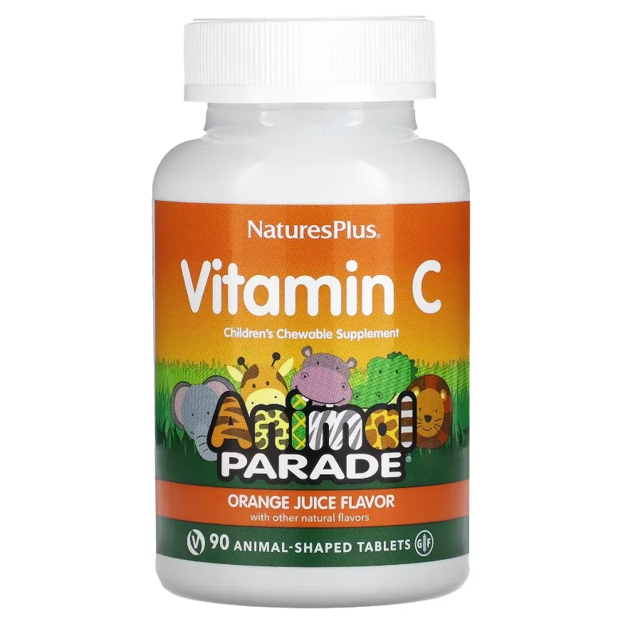Natures Plus, Animal Parade, витамин C для детей, 90 таблеток