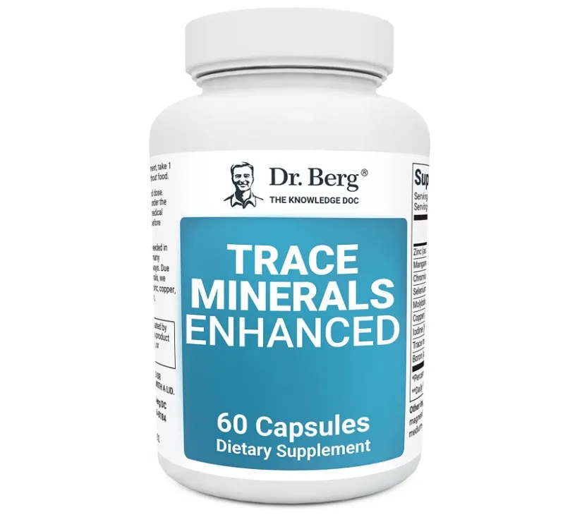 Dr. Berg, Trace Minerals Enhanced Complex, mikroelementlar, 60 kapsula