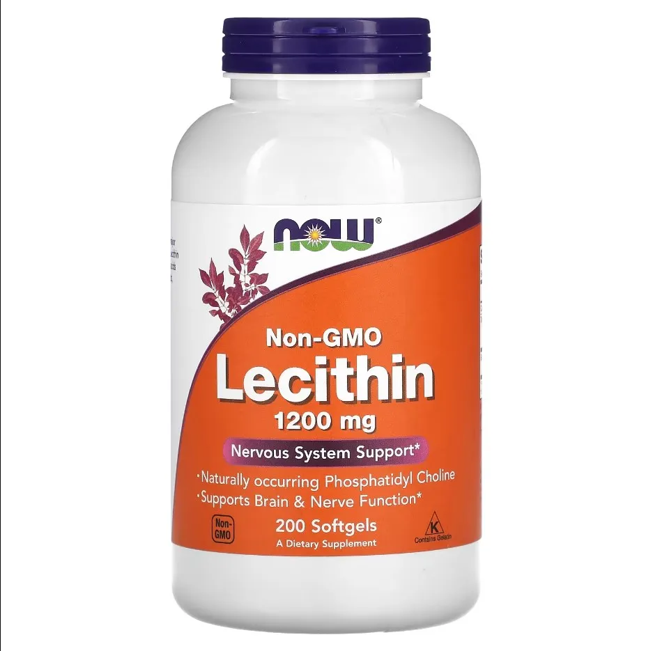 NOW Foods, Лецитин, Lecithin, 1200 мг, 200 капсул