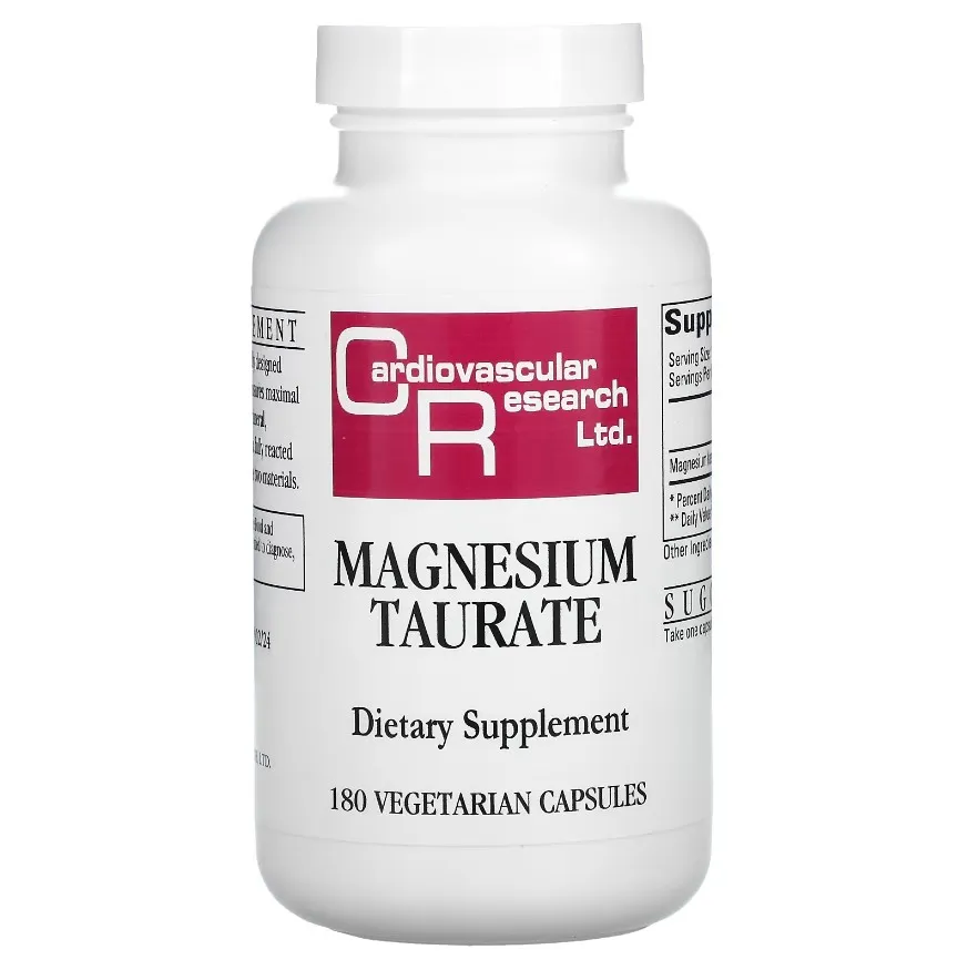 Cardiovascular Research Ltd., Таурат магния, Magnesium Taurate, 180 вегетарианских капсул