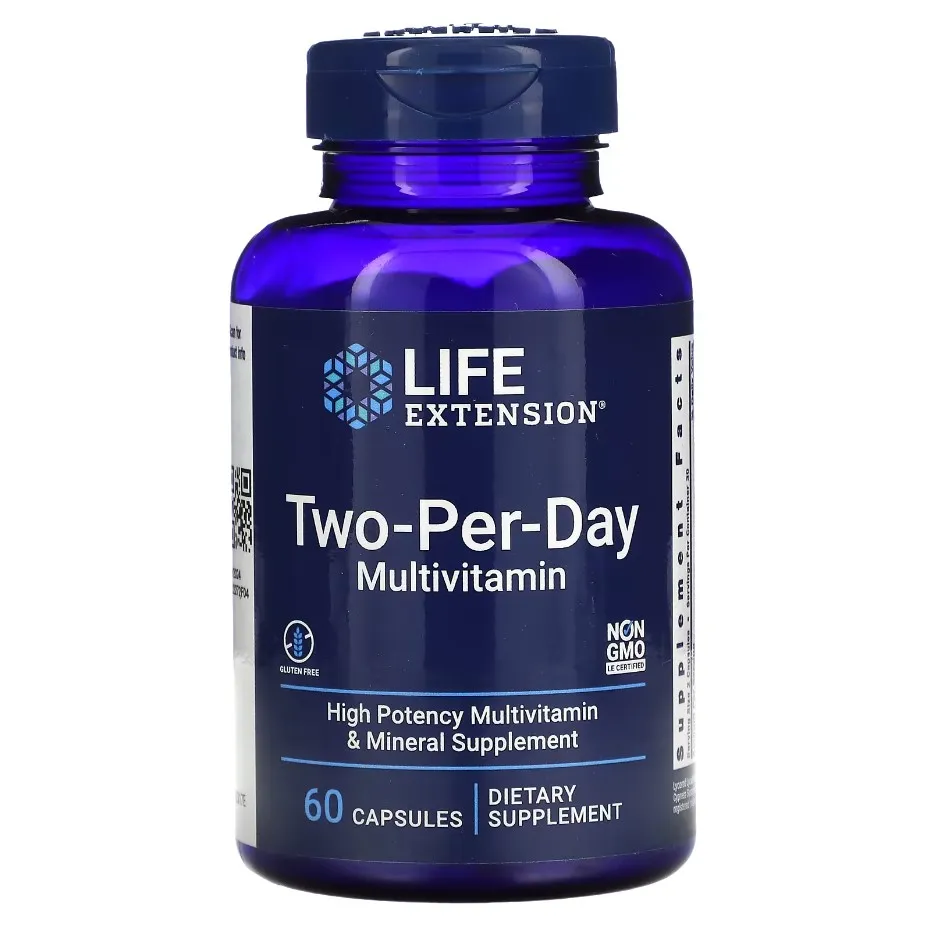 Life Extension, kuniga ikki marta multivitamin, 60 kapsul