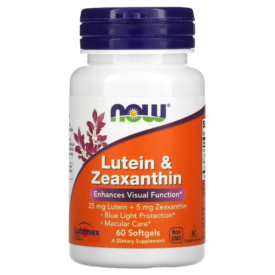 NOW Foods, лютеин и зеаксантин, Lutein and Zeaxanthin, 60 капсул