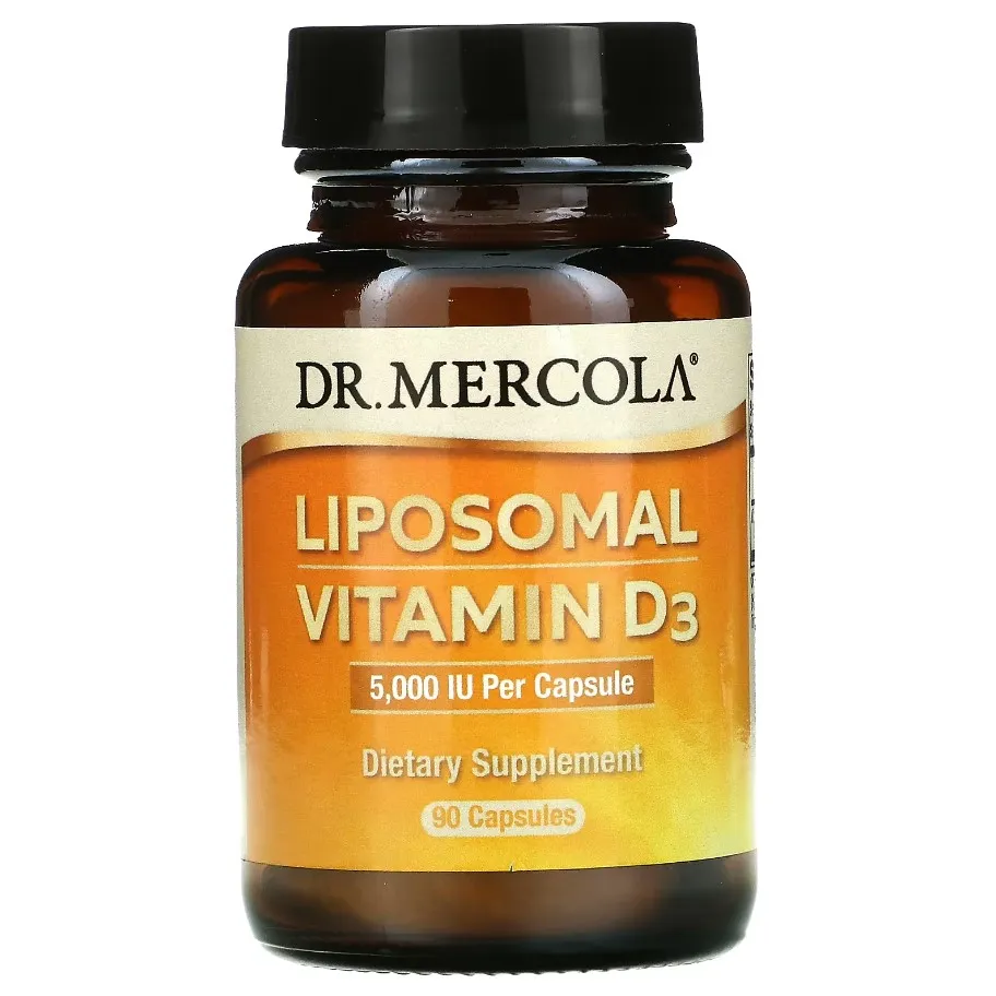 Dr. Mercola, Liposomal vitamin D3, 5000 IU, 90 kapsula