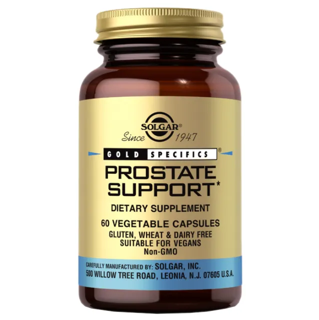 Solgar, Prostate Support, Поддержка простаты, 60 вегетарианских капсул