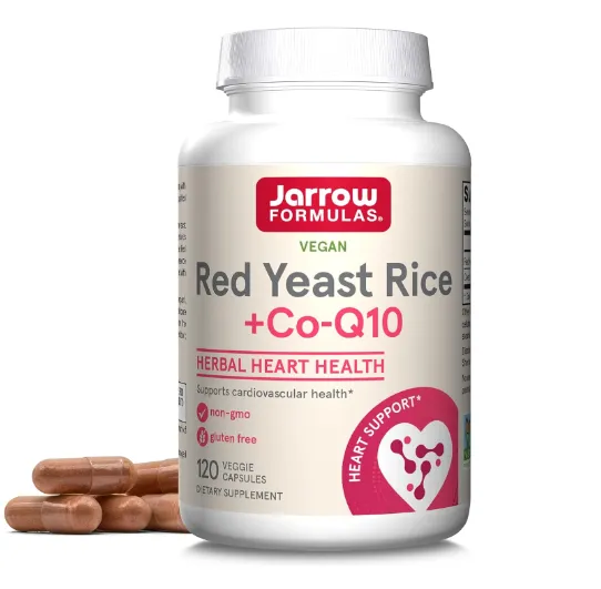 Jarrow Formulas, Красный дрожжевой рис + коэнзим Q10, Red Yeast Rice + Coenzyme Q10, 120 капсул
