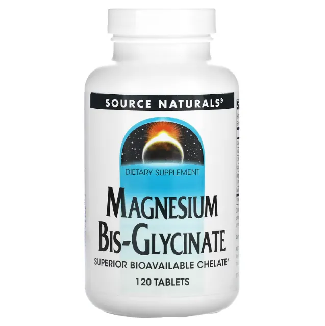 Source Naturals, magniy bisglicinat, 120 tabletka
