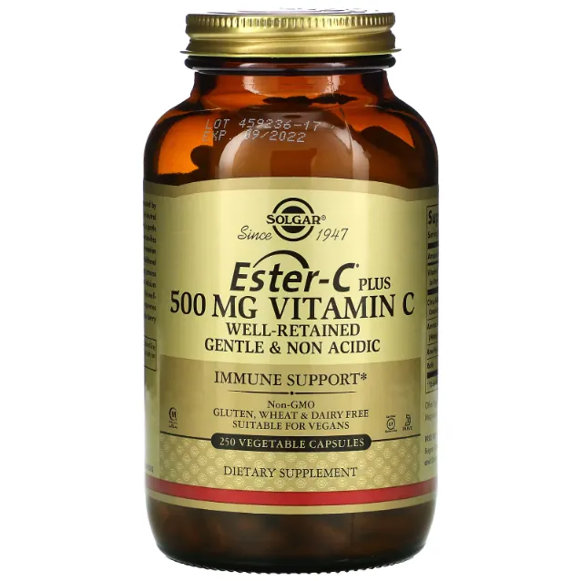 Solgar, Ester-C, Vitamin C, 500 mg, 250 kapsula