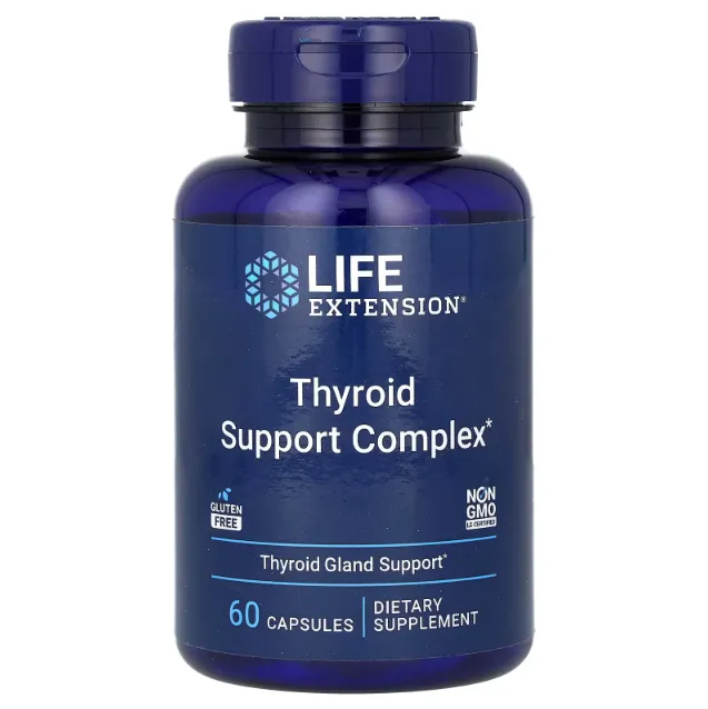 Life Extension, Thyroid Support, поддержка щитовидной железы, 60 капсул