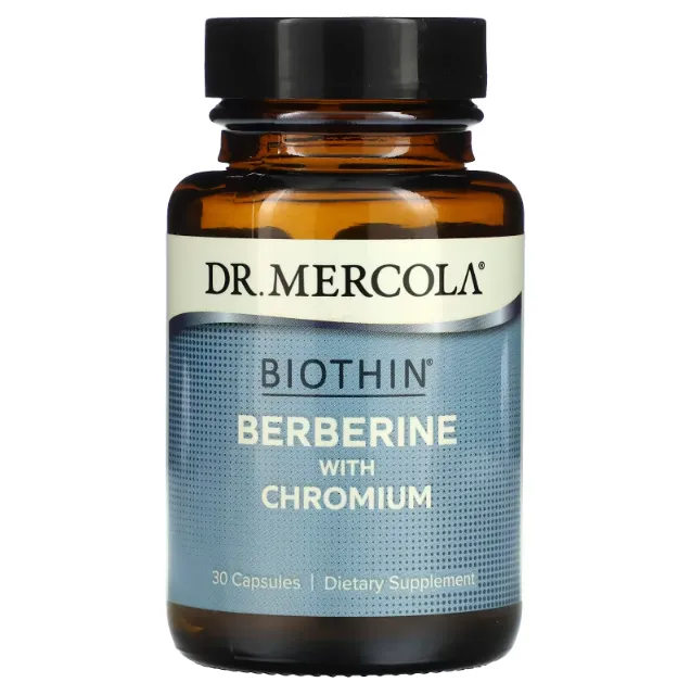 Dr. Mercola, Berberine with Chromium, берберин с хромом, 30 капсул