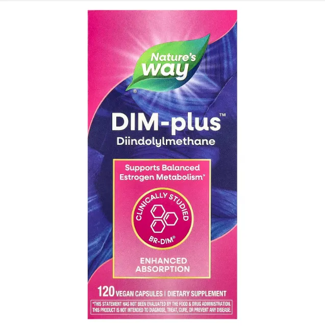 Natures Way, DIM-Plus, estrogen metabolizmi, 120 vegetarian kapsulalari