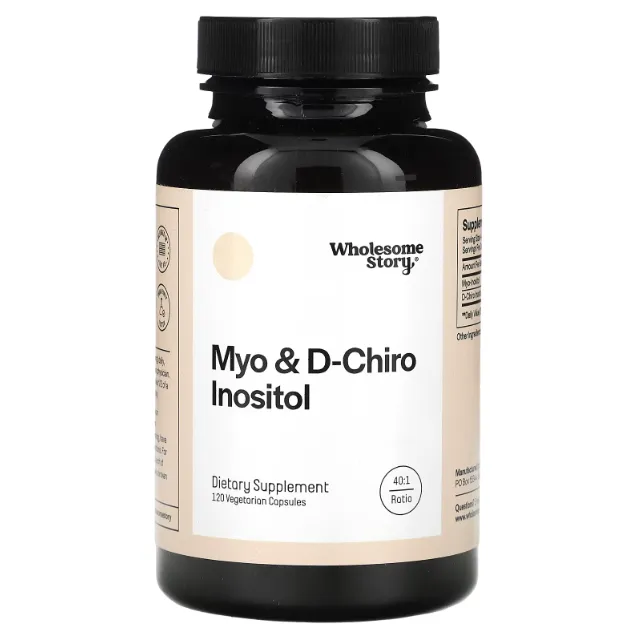 Wholesome Story, Myo + D-Chiro Inositol, 120 Vegetarian kapsulalari