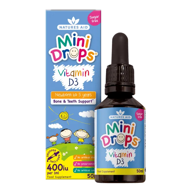 Mini Drops, Витамин D3, 400МЕ, детские капли