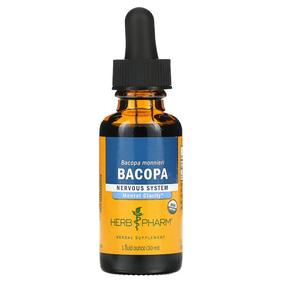 Herb Pharm, бакопа, Bacopa, 647 мг, 30мл капли